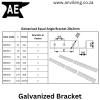 Galvanized Angle 2mm Equal Bracket Technical Information