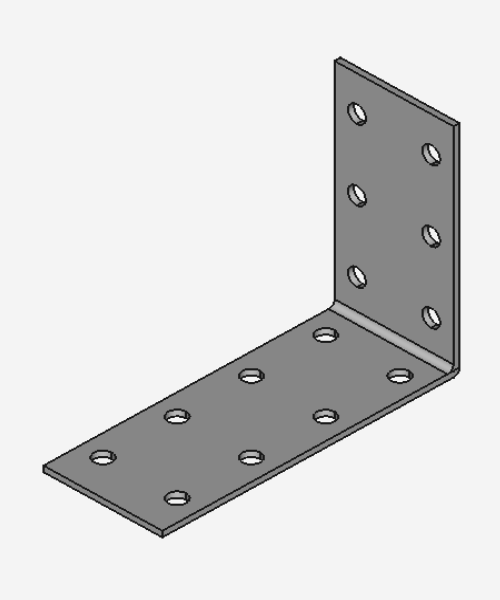 Angle Galvanized Double Row 8x6 Hole Brackets