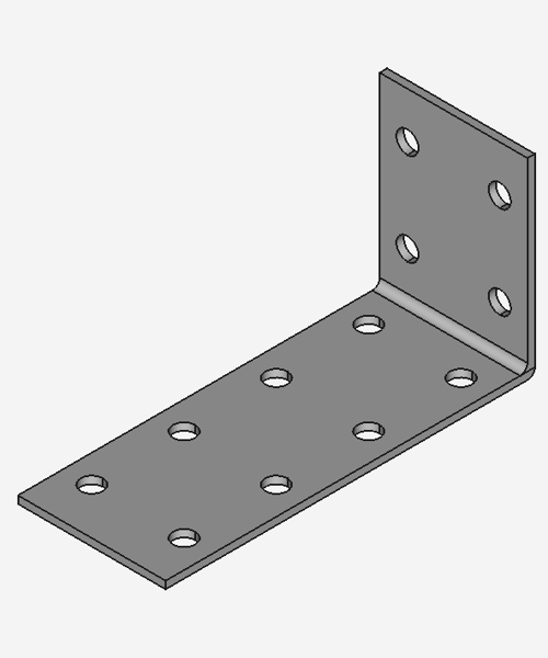 Angle Galvanized Double Row 8x4 Hole Brackets