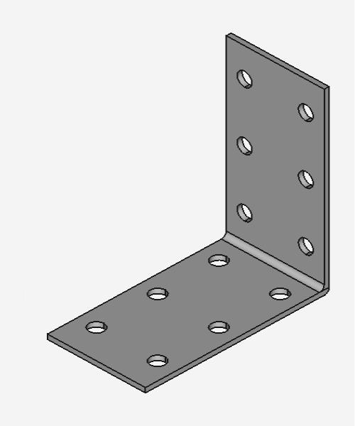 Angle Galvanized Double Row 6x6 Hole Brackets