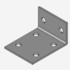 Angle Galvanized Double Row 4x2 Hole Brackets