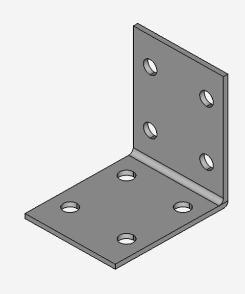 Angle Galvanized Double Row 4x4 Hole Brackets