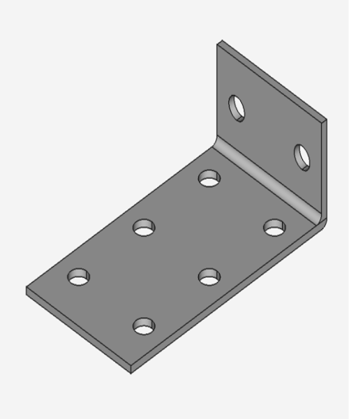Angle Galvanized Double Row 6x2 Hole Brackets