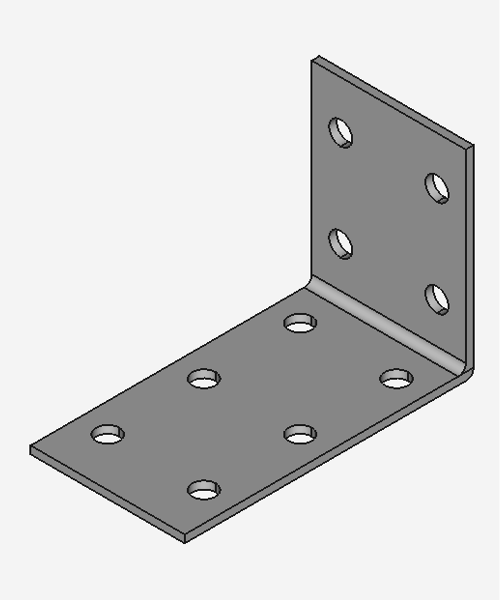 Angle Galvanized Double Row 6x4 Hole Brackets