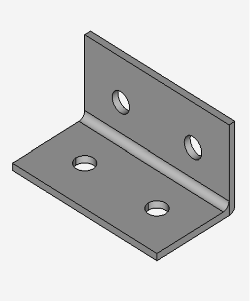 Equal Angle Galvanized Double Row 2x2 Hole Bracket