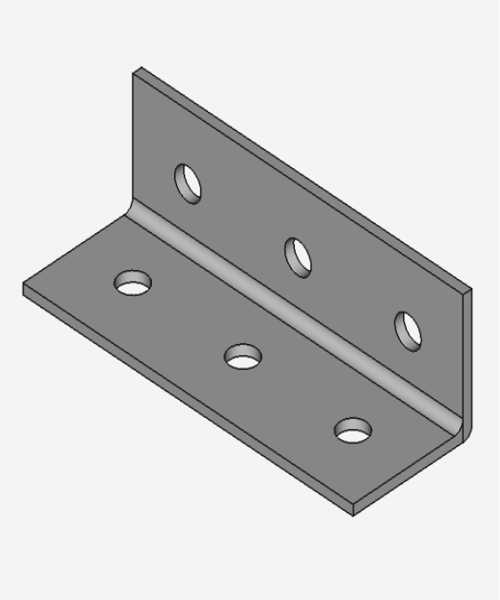 Equal Angle Galvanized Double Row 3x3 Hole Bracket