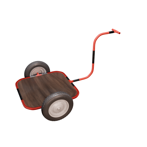 Small flatbed trolley with deck