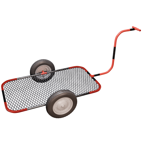 Long flatbed trolley with RIBBY