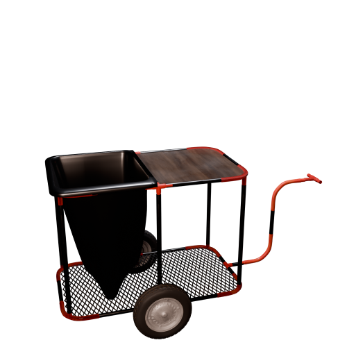 Long Flatbed Trolley With bag