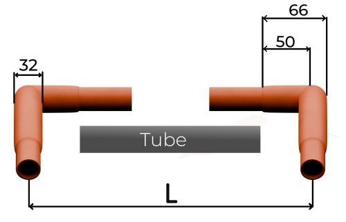 RIBBY 120 elbow tee bend Side