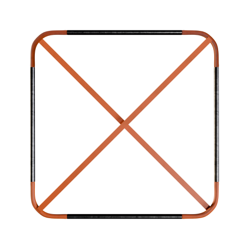 Frame with strap bracing