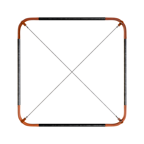 Frame with wire bracing