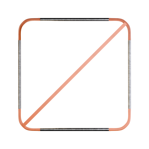 Frame with bracing flat bare